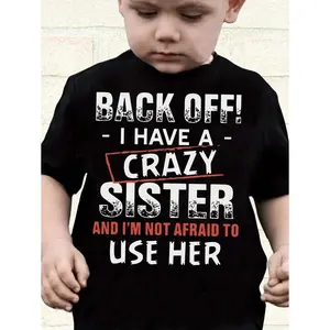 SHEIN Baby Boy Casual Colorful Letter Slogan Print Short Sleeve T-Shirt, Fashionable