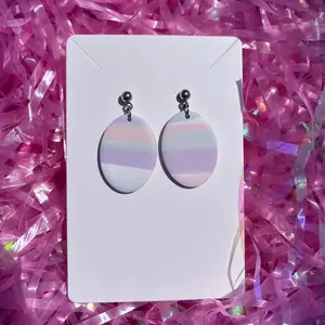 Tie-Dye Egg Polymer Clay Dangle