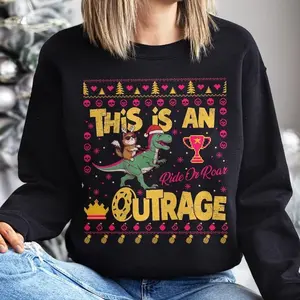This Is An Outrage Sweatshirt, Princess Donut And Mongo Shirt, Dungeon Crawler Carl Fan Christmas Tee, Litrpg Lover Xmas Gifts