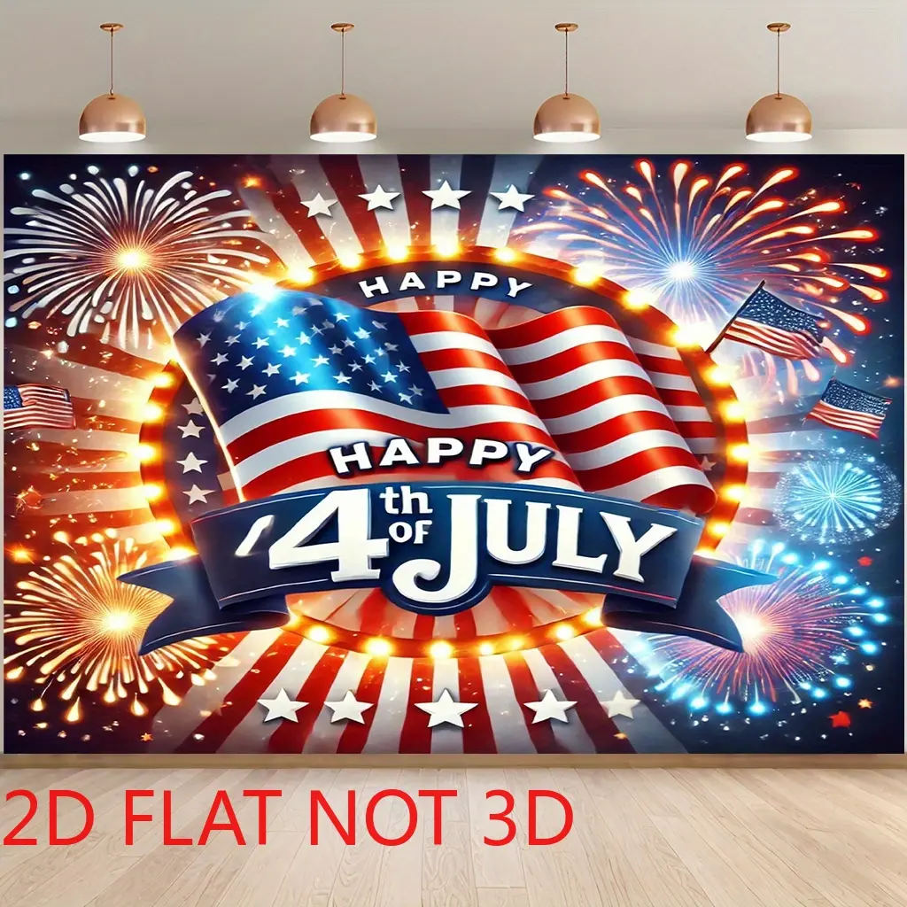 Patriotic USA 250th Anniversary 4th of July American-Style Tapestry - Matt Polyester, Smooth Cloth Print, Lightweight American Flag Home Decor Wall Hanging for Bedroom, Living Room, American-Style Tapestries,Hippie,G,Western,Galloping,Ho,instal,d,boh,Boho