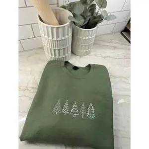 Embroidery Christmas Tree Sweatshirt Christmas Embroidery Designs, Holiday Sweatshirt Design Hoodie, Easy Embroidery, Machine Embroidery Designs, Machine Embroidery Designs, Shirt Full Size S-5XL, Full Color