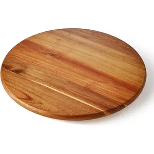 Wood Lazy Susan, Wood Turntable Tray Cabinet Organizer,14"