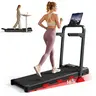 UMAY Incline Walking Pad, Treadmill with Incline, Under Desk Treadmill with Diamond Pattern Running Belt, Running Machines for Home Office， Home Gym Equipment Home Workout Equipment