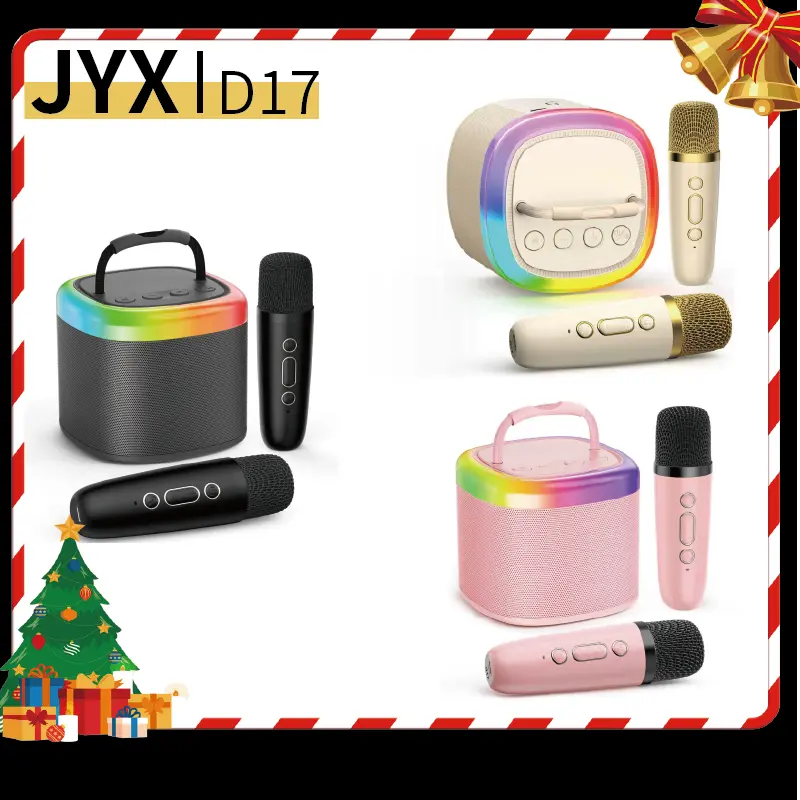 [100% Original]JYX D17 Mini Karaoke Bluetooth Speaker |   Powerful Bass |   Premium Microphone Set |   Portable KTV System
