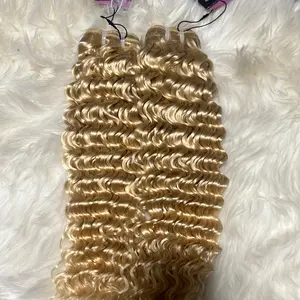 BrisRawHairCo 613 Blonde Vietnamese Burmese Curly Bundles