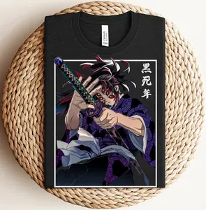 Kokushibo Shirt, Upper Moon Shirt, Demon Slay T-Shirt, Fashion Cotton, Full Colors, Full Sizes, For Men, For Women