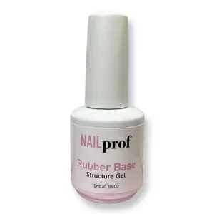 Nail prof Clear Rubber Base Structure Gel 15ml - Ideal for Nail Care and Manicure