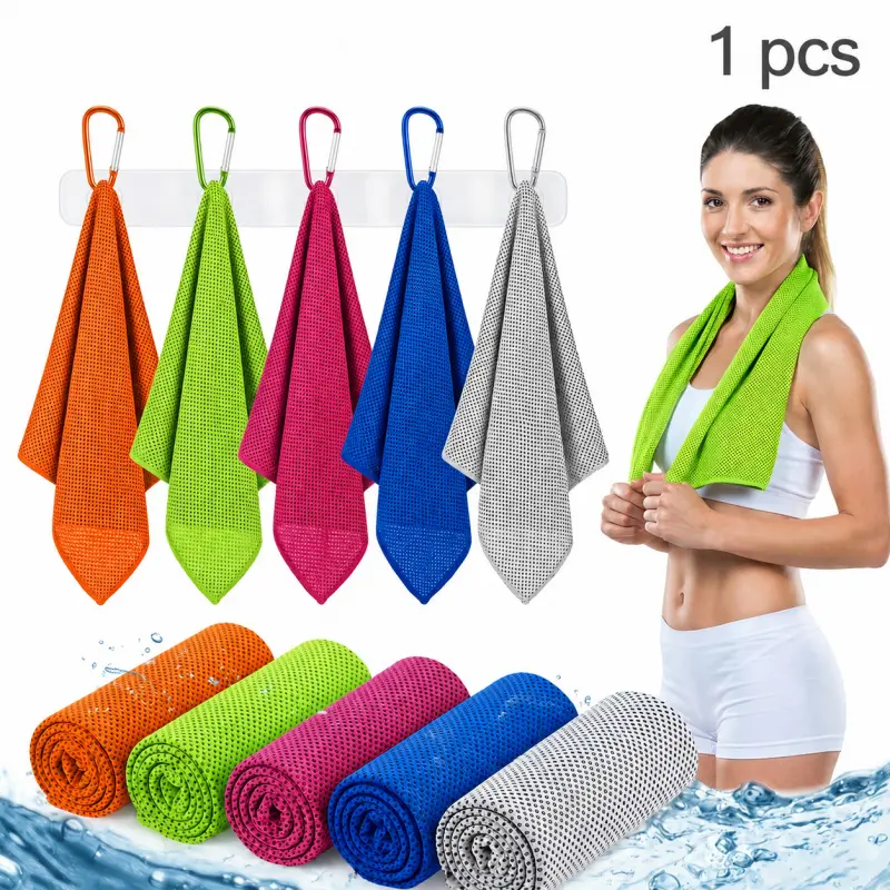 Cooling Towel for Sports, Instant Chill Quick Dry Workout Towel for Gym, Running, Hiking & Summer Outdoor Use
