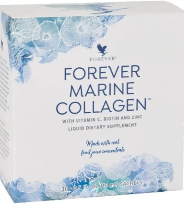 Forever Marine Collagen Liquid Dietary Supplement with Vitamin C, Biotin, Hyaluronic Acid, Zinc & Fruit Juice Concentrate -30 Sachets multi pack for Skin Care, Anti-Aging Supplements, Hair & Nail Care