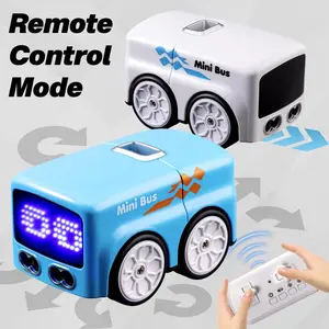 Magic Mini Bus Toy, RC-Controlled with Auto Expressions & 4 Play Modes, Ideal Gift for Children