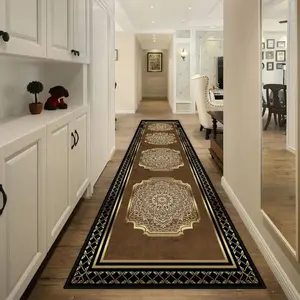 Geometric Pattern Hallway Runner Rug, 1 Count Modern Non-slip Soft Floor Mat, Decorative Carpet for Home Living Room Bedroom Hotel Dormitory, Modern Abstract Rug, Home Decorative Rugs