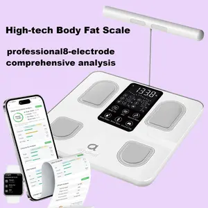 Arboleaf Smart Bathroom Scale for Body Weight 26 Metrics Full Body Composition Analyzer 8-Electrode High Precision Digital Scale with App Connectivity - Healthcare