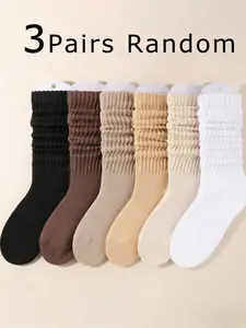Women's Wave Pattern Fitted Socks, Comfortable All-Season Casual Style, Ideal for Daily Wear & Versatile Use, Perfect Gift Choice