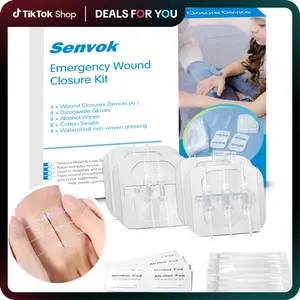 FSA HSA Eligible Senvok Butterfly Bandages - 2 Count Quick Clot Strips with Zip Stitch Technology, Hospital-Grade for Large Wounds & Outdoor Emergencies dealsforyoudays