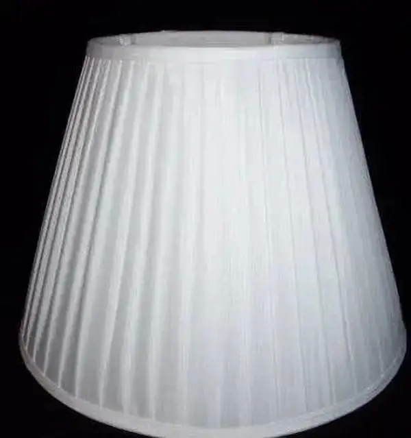 Cream Silk Knife Pleated Lamp Shade – White Lining, Washer Fitter, 4 Sizes