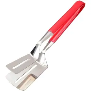 Anti-Scald Extended Handle Spatula Tongs, 12 Inch Multifunctional Stainless Steel Cooking Tongs  Flip Shovel Clamp for Steak Fish Bread Hamburger BBQ Frying Pancake Pies Pizza