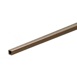Square Aluminum Tube: 3/32" OD x 0.014" Wall x 12" Long (1 Piece)