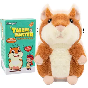 Talking Hamster - Ideal Kids Easter Toys Gifts Easter Basket Stuffers, Fun Stuffed Animals Interactive Plush Toys for Boys Girls 2 3 4 5 6 Years and Up, Repeats What You Say