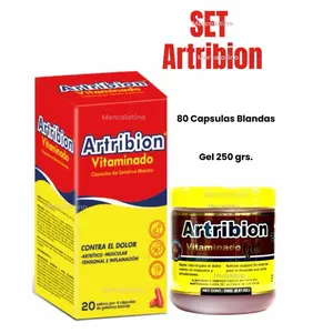Artri Bion Vitaminado Set Arri Bion Display 80 Capsules Gel 250 Gramos Vitamin B12 Extra Forte Dietary Supplement Supports Energy Brain Health Sugar Free 18 Months Shelf Life Healthcare Supplement for Adults Daily Pack