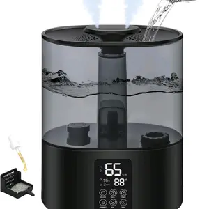 5L Ultrasonic Cool Mist Humidifier for Bedroom and Plants, Essential Oil Diffuser, Black aromatherapy machine