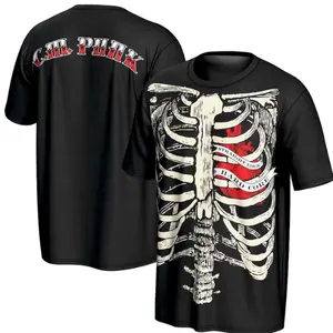 Men's ProSphere Black CM Punk Ribcage Unisex Shirt, Menswear, Womenswear Streetwear Unisex Vintage Graphic Tee Tops, Pullover, Y2k