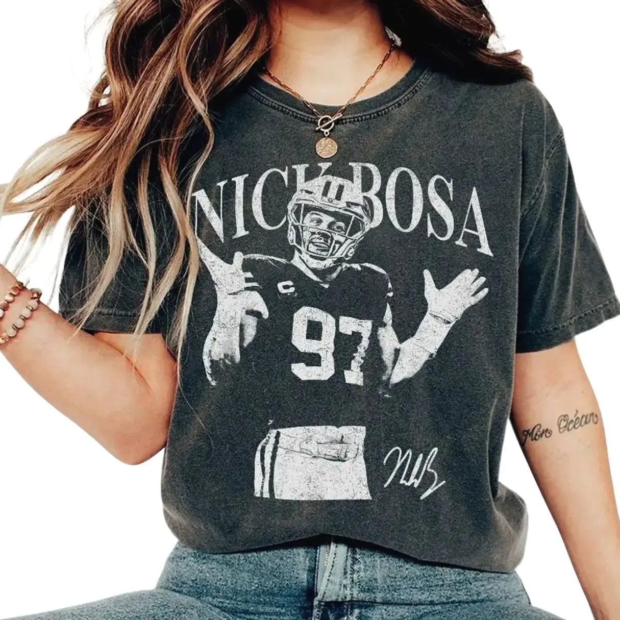 Nick Bosa Vintage Shirt, Nick Bosa Retro Rap Tee, Game Day Shirt