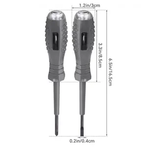 2PCS Voltage Tester Screwdriver Set - Multifunctional, Magnetic Tips for Enhanced Efficiency, Dual-Use Design with Neon Light Display for AC/DC Circuit Detection, Comfortable Anti-Slip Grip