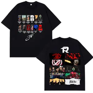 Fuerza Regida Merch - Fuerza Full Album Collection Shirt, Mexico R&B Indie Music, Unisex Cotton Shirt, Vintage Streetwear Style, Gift for Music Fans