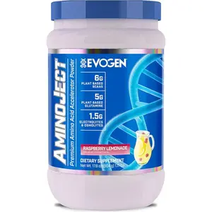 AminoJect BCAA & EAA Recovery Powder – Premium Amino Acids with Electrolytes for Muscle Growth, Hydration & Recovery, Raspberry Lemonade Flavor, 30 Servings