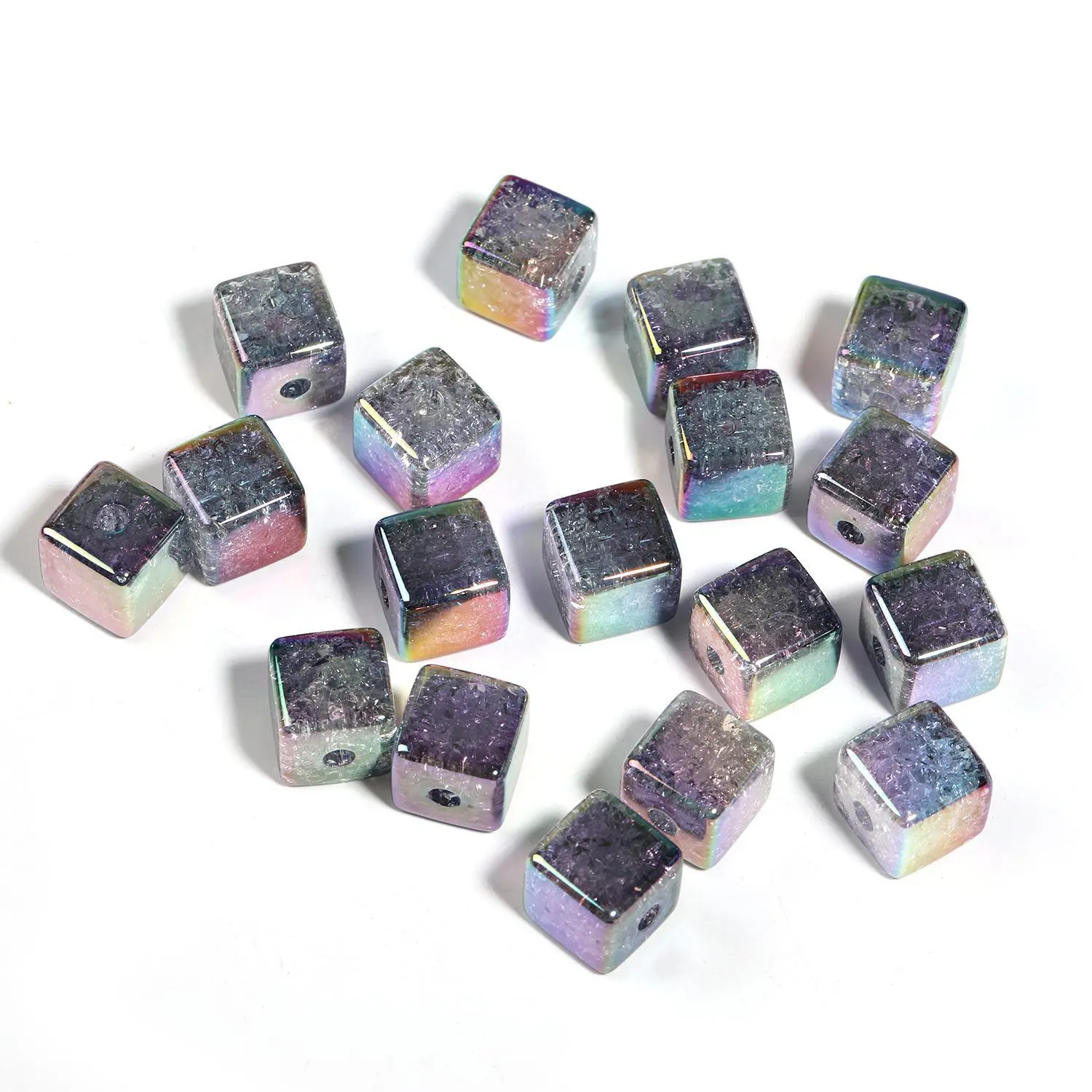 Crackle CubesBlack CM672025 100pcs