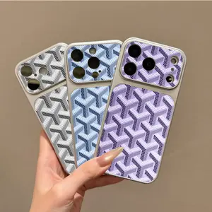 Instantly Adaptable To 17 Series Lambskin Phone Case for Iphone 17 16 15 14 13 12 11 Pro Max 17Pro 17Promax, Large Window Lens, Shockproof Soft Edge Hard Case