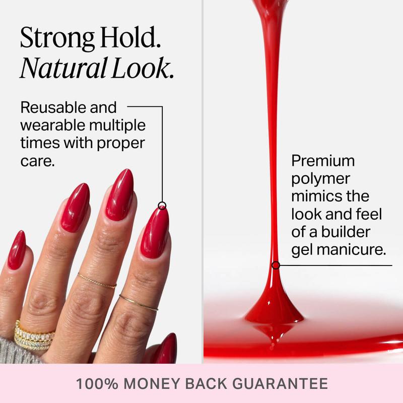 Ocean Blue Press On Almond Shape - Nailboo Premium Press-On Nails - Ultimate Flex-Comfort Nail Thickness