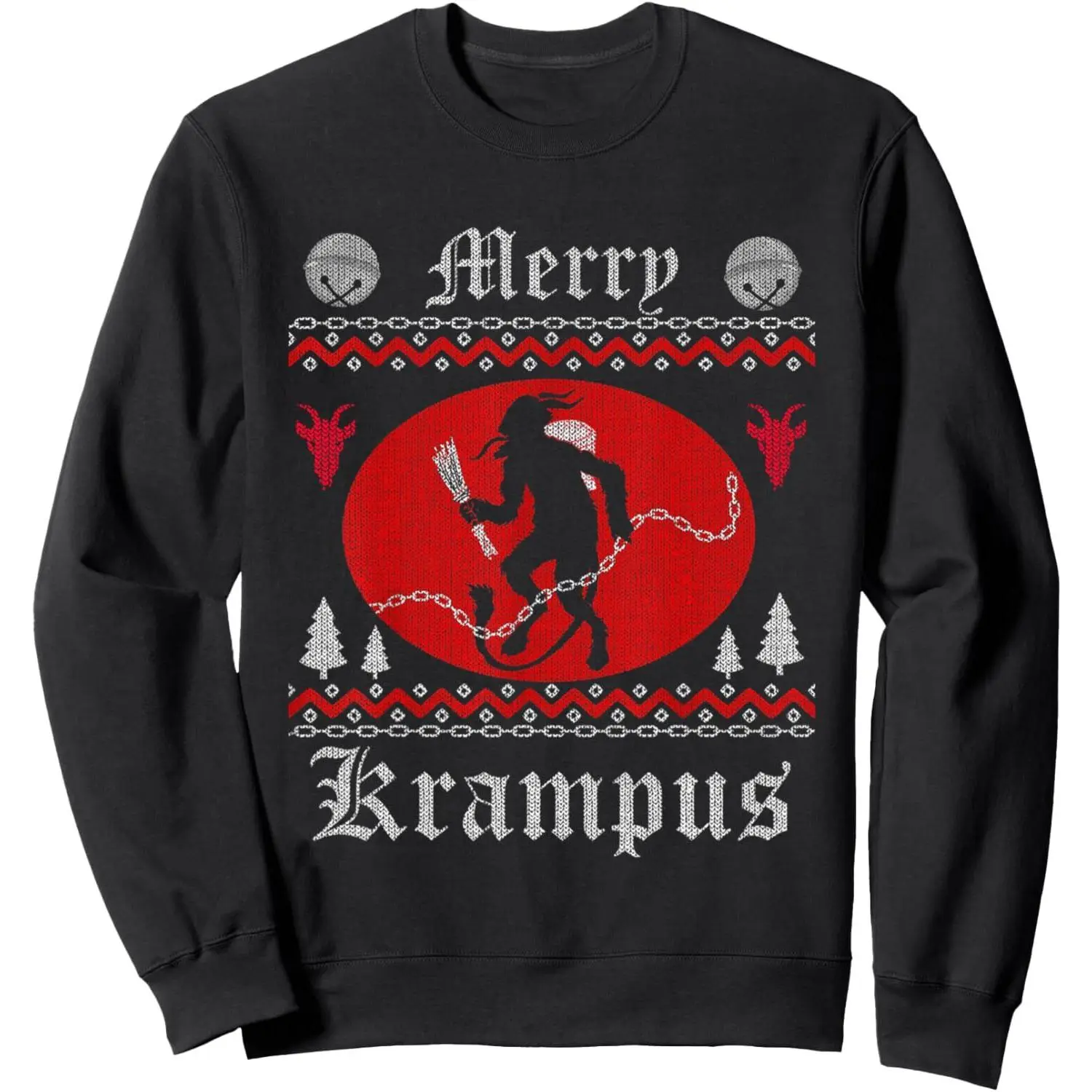 Merry Krampus Christmas Xmas Horror Ugly Sweater Evil Pajama Sweatshirt