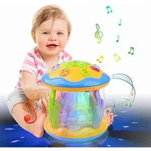 Baby Musical Toys with Light Up for Toddlers 1 2 3, Rotating Ocean Projector Infant Toys 12-18 Month, Sitting Crawling Walking Developmental Toys for Babies, Gifts Toys for Kid Ocean Light Up Musical Baby Toy