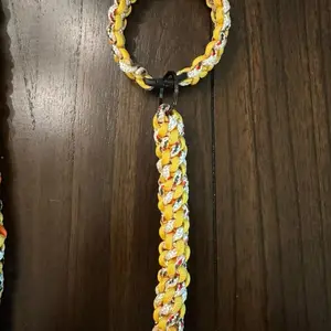 Doily Yellow Paracord Bracelet with matching Purse Leash