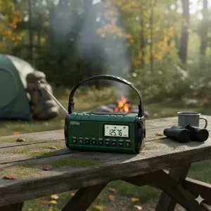 Portable Solar Hand Crank Emergency Radio: AM/FM & NOAA Weather Alert, 10000mAh Power Bank with Type-C Fast Charging, LED Flashlight with SOS Mode. Essential Survival Gear for Power Outages, Camping & Emergencies.