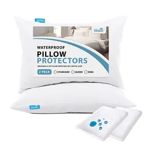 Biloban 2/4 Pack Waterproof Pillow Protectors with Zipper, Bed Bug & Dust Mite Proof Pillow Covers, Ultra-Soft Breathable Noiseless Pillow Encasement Moisture Wicking Pillow Cases, Standard/Queen/King Size, Machine Washable #TiktokShopSpringGlowUp
