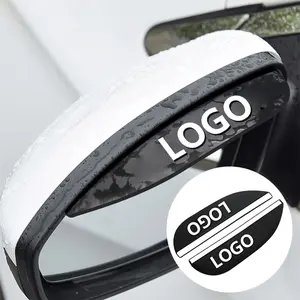 Universal Car Rearview Mirror Rain Snow Fog Shield, Exclusive Brand Logo, Waterproof Windshield Visor, Automotive Exterior Accessories