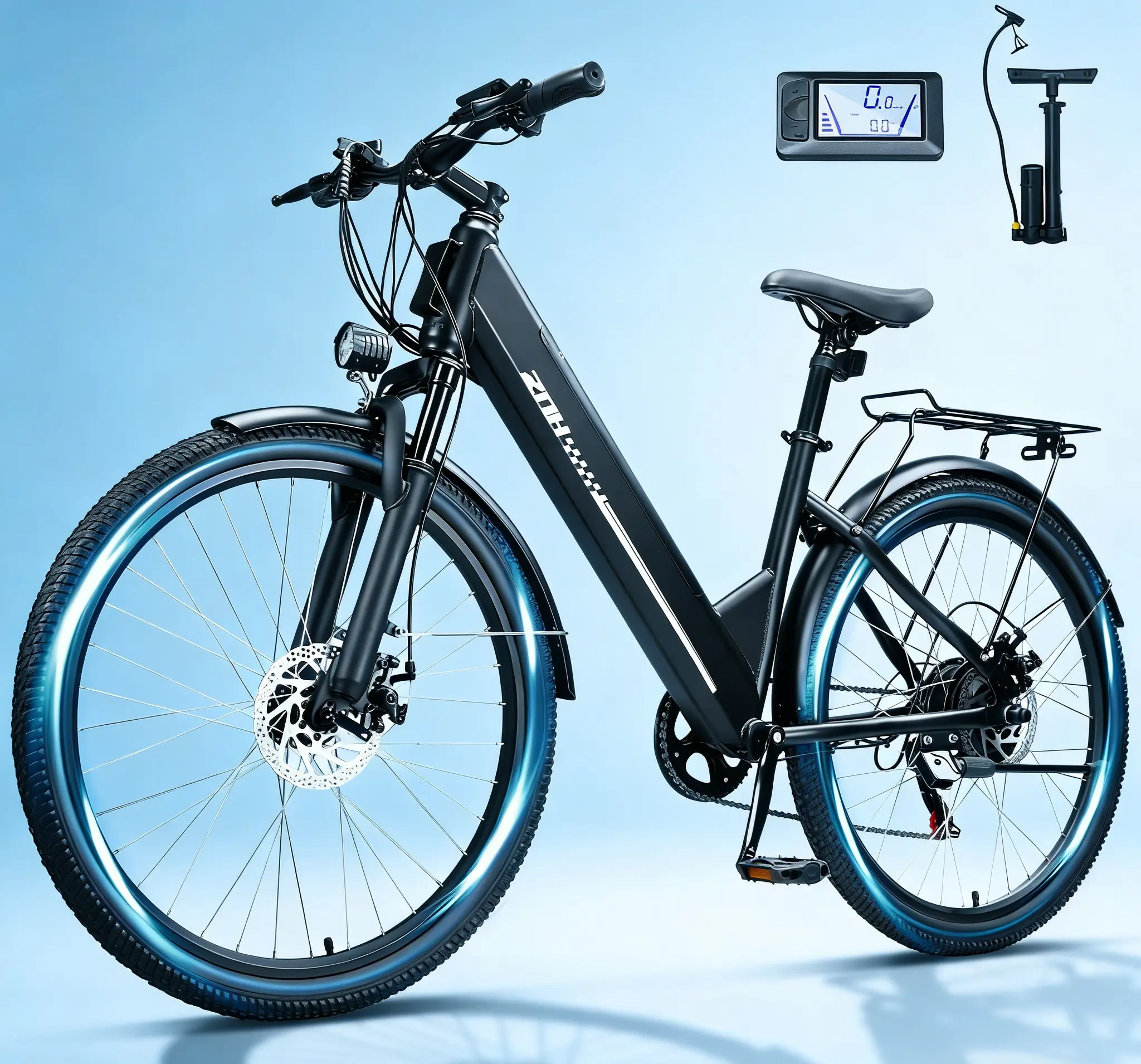 ZNH Adult Electric Bike, 750W Peak Commute Ebike with 48V 13Ah Built-in Removable Battery (Up to 80 mi), 22MPH Step-Thru UL 2849 Certified Bicycle, 7-Speed for Men/Women