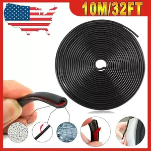 32ft U-Shape Car Door Edge Guard Trim – Rubber Seal Protector Strip