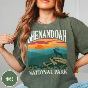 Shenandoah National Park T-Shirt, Shenandoah Virginia Shirts, National Park Gifts, Oversized Tee, Mountains Appalachian Trail Tee