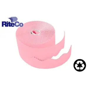 RiteCo Raydiant  Riteco Trim-It Corrugated Scalloped Decorative Border. Two .25 In. X 50 Ft. Strips Per Roll Pink- 6 Rolls