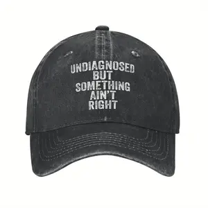 Humorous Quotes for Undiagnosed But Feeling Off, Y2K Retro Baseball Cap for Men and Women Couples