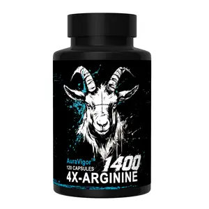 AuraVigor 4X-Arginine 1400mg Vitamins Dietary Supplement - Supports Nitric Oxide Levels, Heart & Circulatory Health - 60-Day Supply, 120 Tablets for Fitness & Healthcare Needs