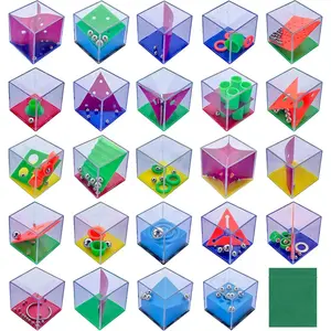 Brain Teaser Puzzle Cubes Party Favors for ADHD Autism Kids Adults 24 Pack Fidget Toy Set Gifts Mini Games Stress Relief Stocking Stuffers Bulk Goodie Bag Filler Treasure Box Classroom Prizes School