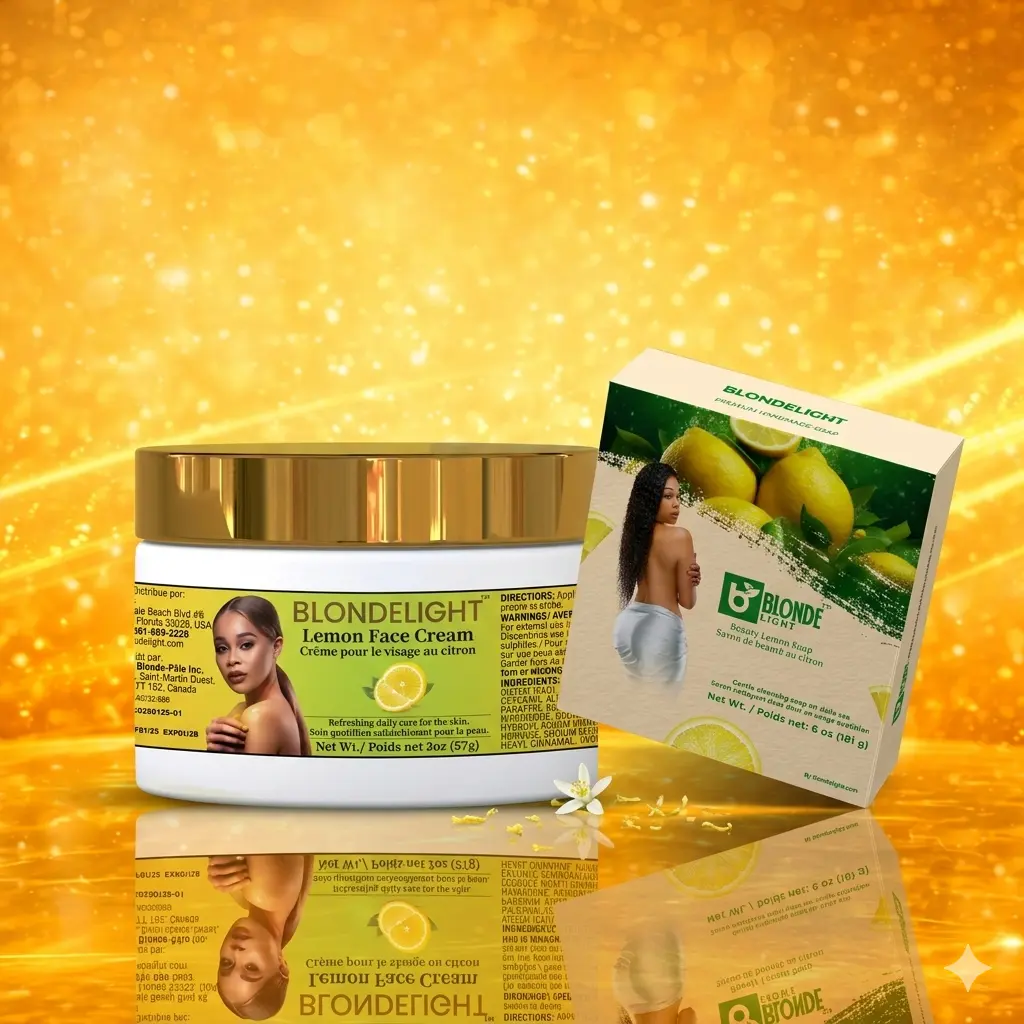 BlondeLight 2pcs Sets Lemon Face Cream 2oz and Soap lemon 6oz, worldcashop usa - Blondenators, blondedyferdinand, blondesnap