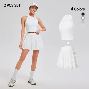 AFZ 2 Piece Women's Tennis Skirt Set with Pleated Skirt & Sleeveless Top - Golf Outfits 2025