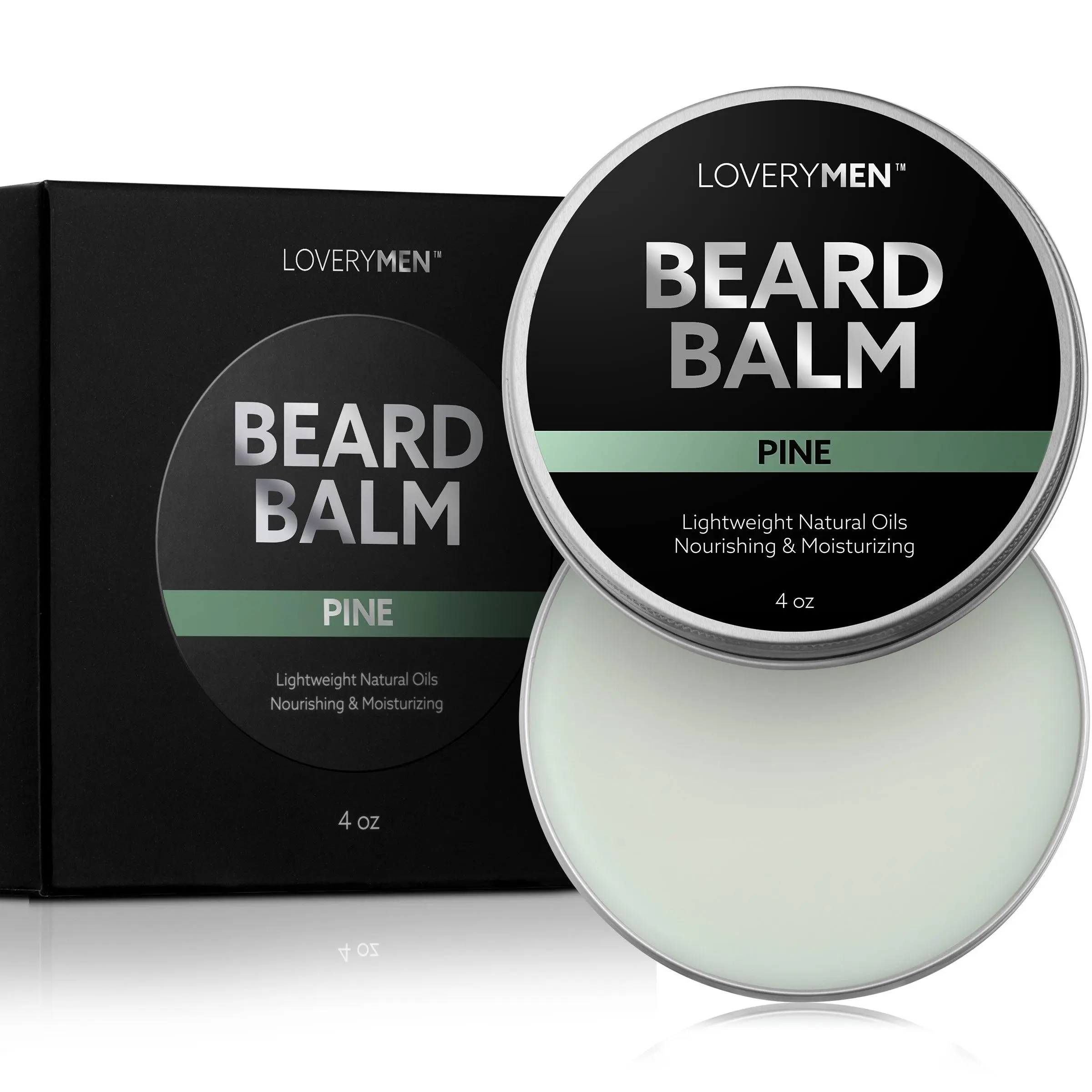 LoveryMen Pine Beard Balm – 4oz | Conditioning & Styling Wax for Beards