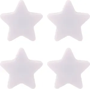 4 Pack White-LED Plug-in Night Light for Kids - Light Sensor Controlled Dusk to Dawn Plug-in LED Night Lights - Pentagram Shaped Lamp Take Good Care Children Sleep