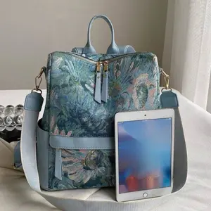 Floral Backpack - Floral Design, Adjustable Straps, Ideal for Everyday Use, Lightweight and Versatile